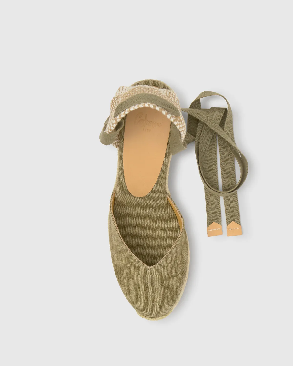 Castaner Chiara 8/002 espadrilles groen 9 cm sleehak