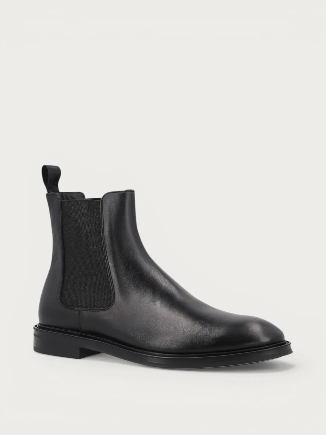 Frau Signature zwarte leren chelsea boots heren