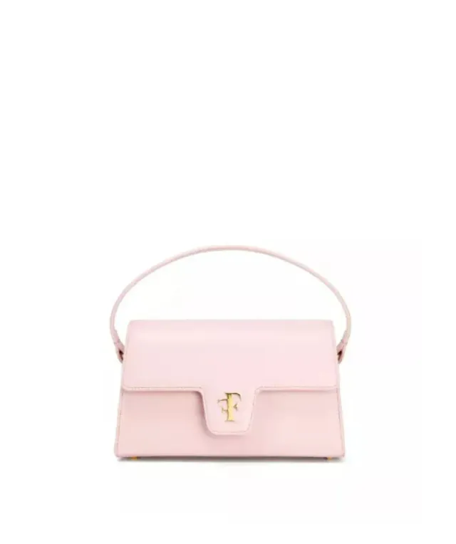 Finsbury FF23 tas roze leer gouden logo