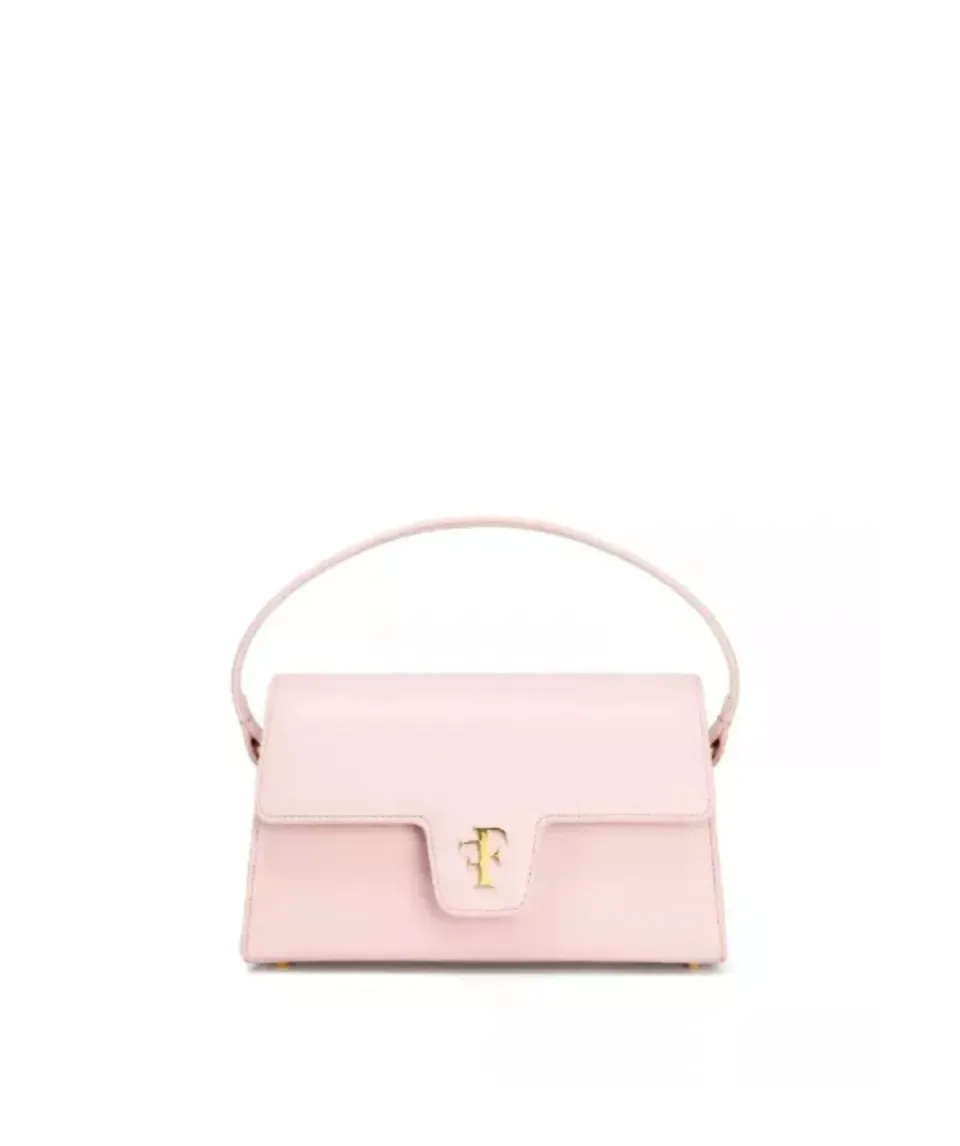 Finsbury FF23 tas roze leer gouden logo