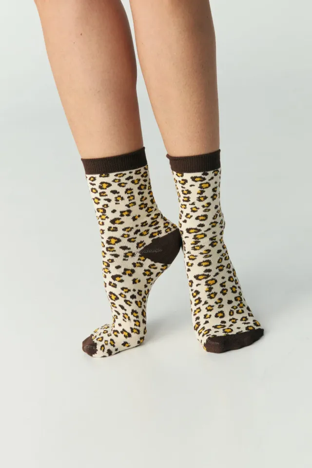 Jutelaune Leopard sokken dierenprint bio-katoen