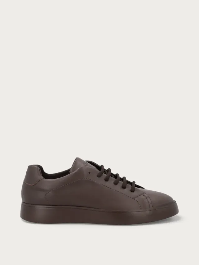 Frau Minimal sneakers donkerbruin leer heren
