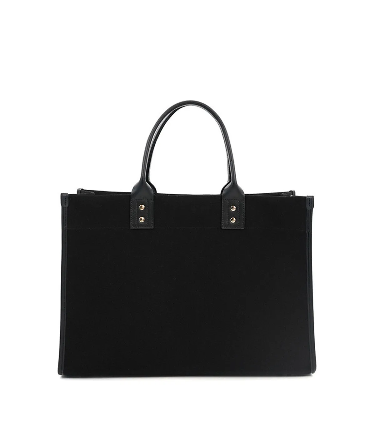 Finsbury FF45 shopper zwart canvas leer 45 cm