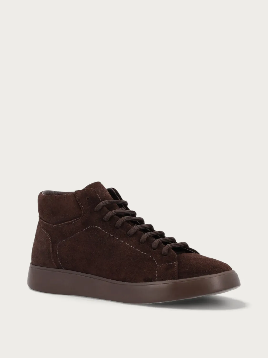 Frau Verona donkerbruine suède veterboots high-top heren