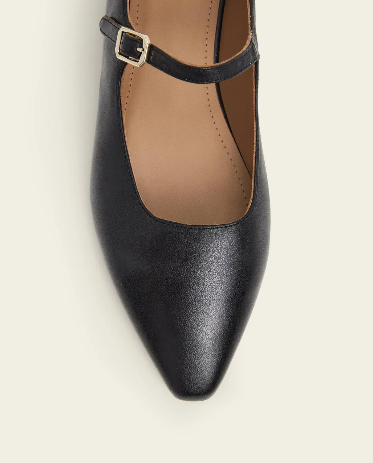 Flattered Camila ballerina's leer zwart mary jane