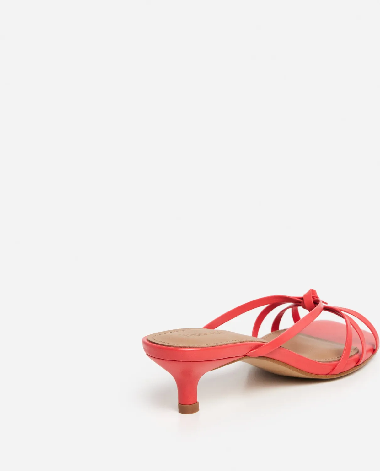 Flattered Eunisa sandaal poppy red leer kittenhak