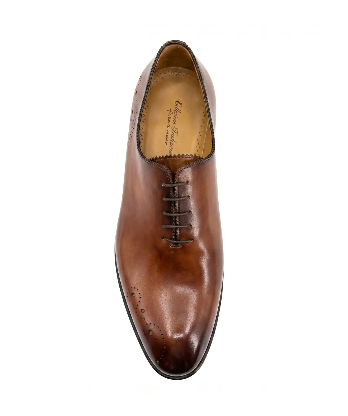 Finsbury Otello brogues cognac leer gemaakt Italië