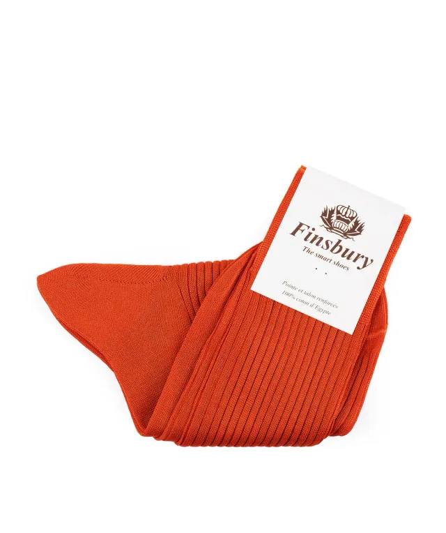 Finsbury Clementine sokken donkeroranje katoen 39/41