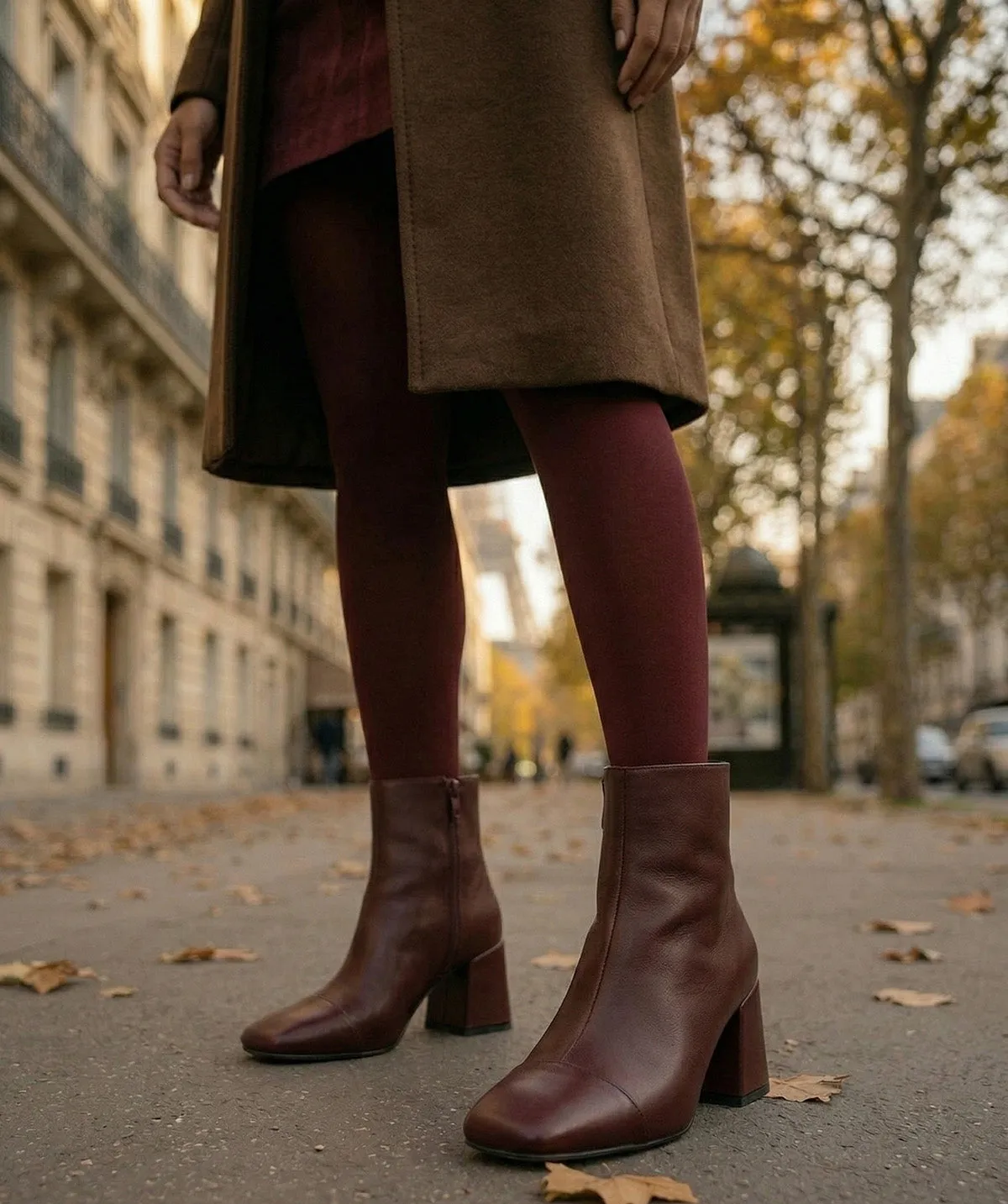 Finsbury Laure enkellaarsjes bordeaux leer