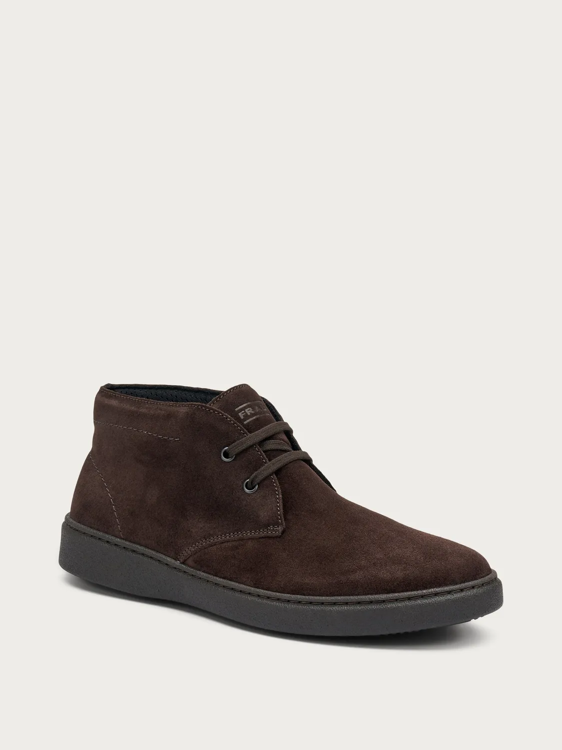 Frau Verona donkerbruine suède veterboots heren