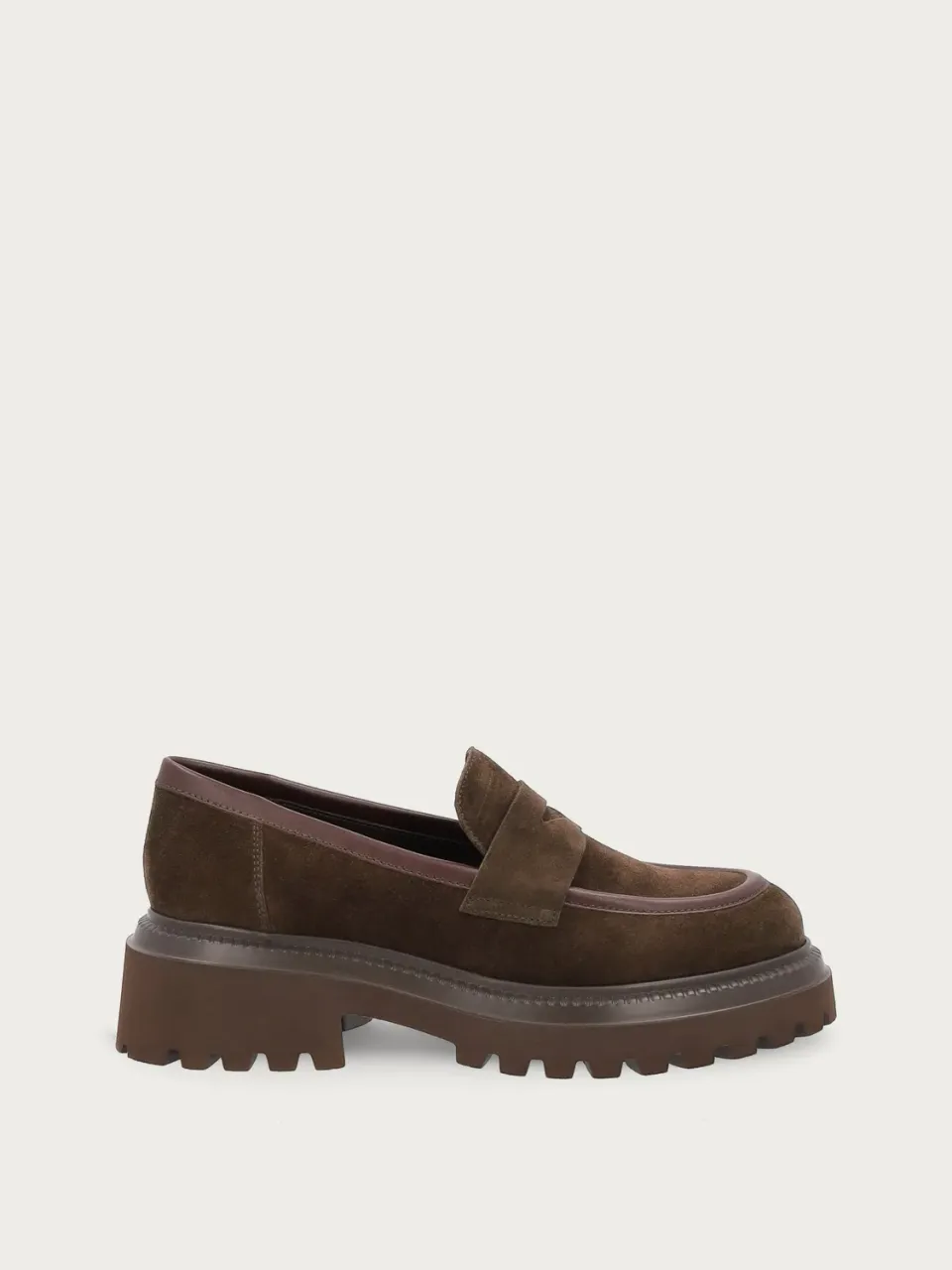 Frau Verona loafers suede bruin grove zool