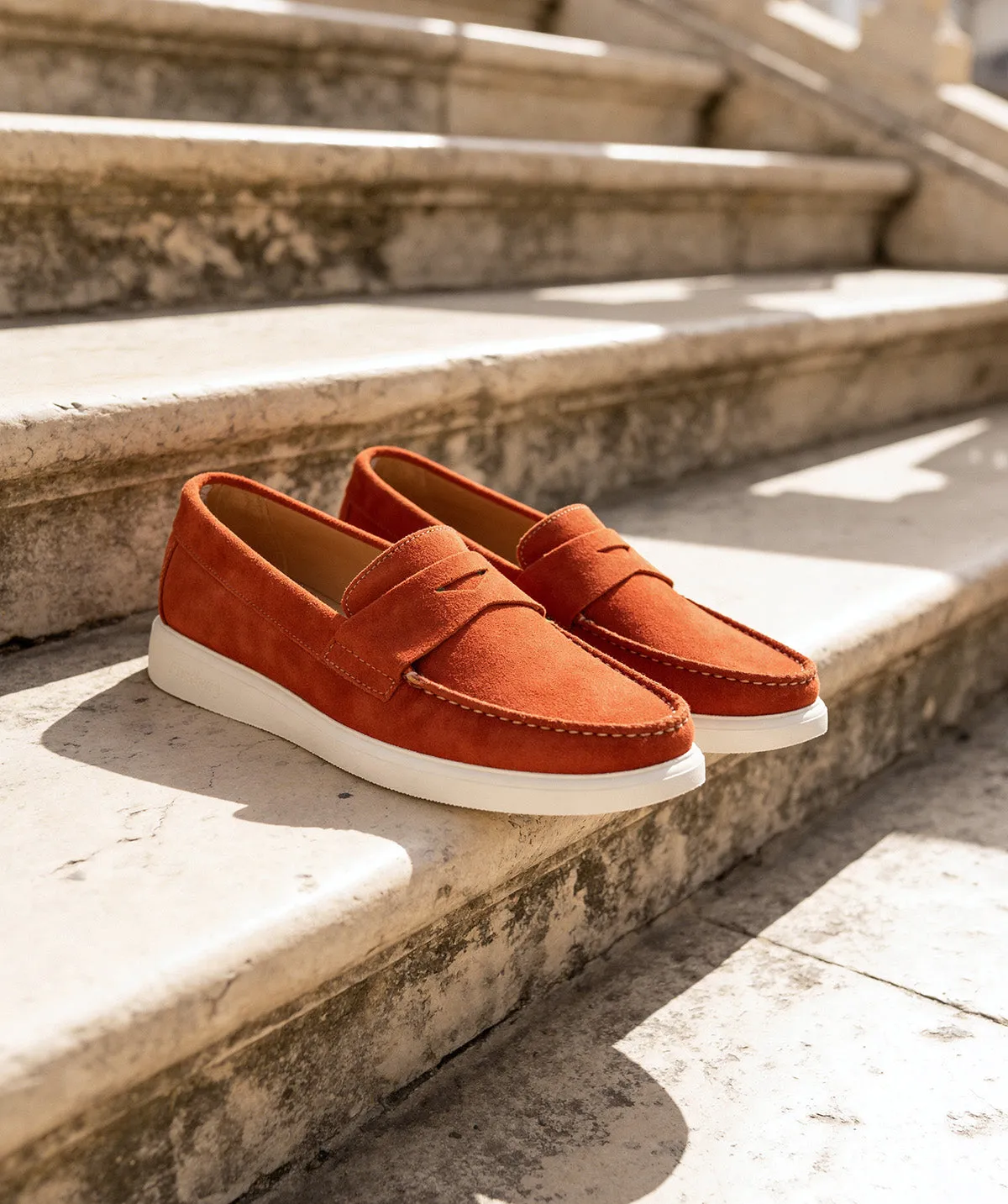 Finsbury Acapulco loafer baksteen kalfssuede