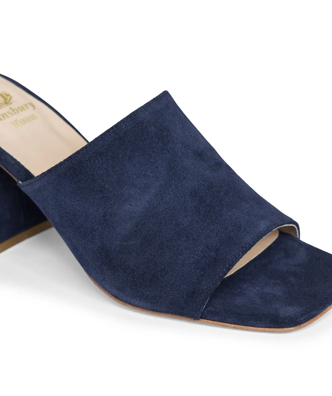 Finsbury Sonia muiltjes navy suède 6,5cm