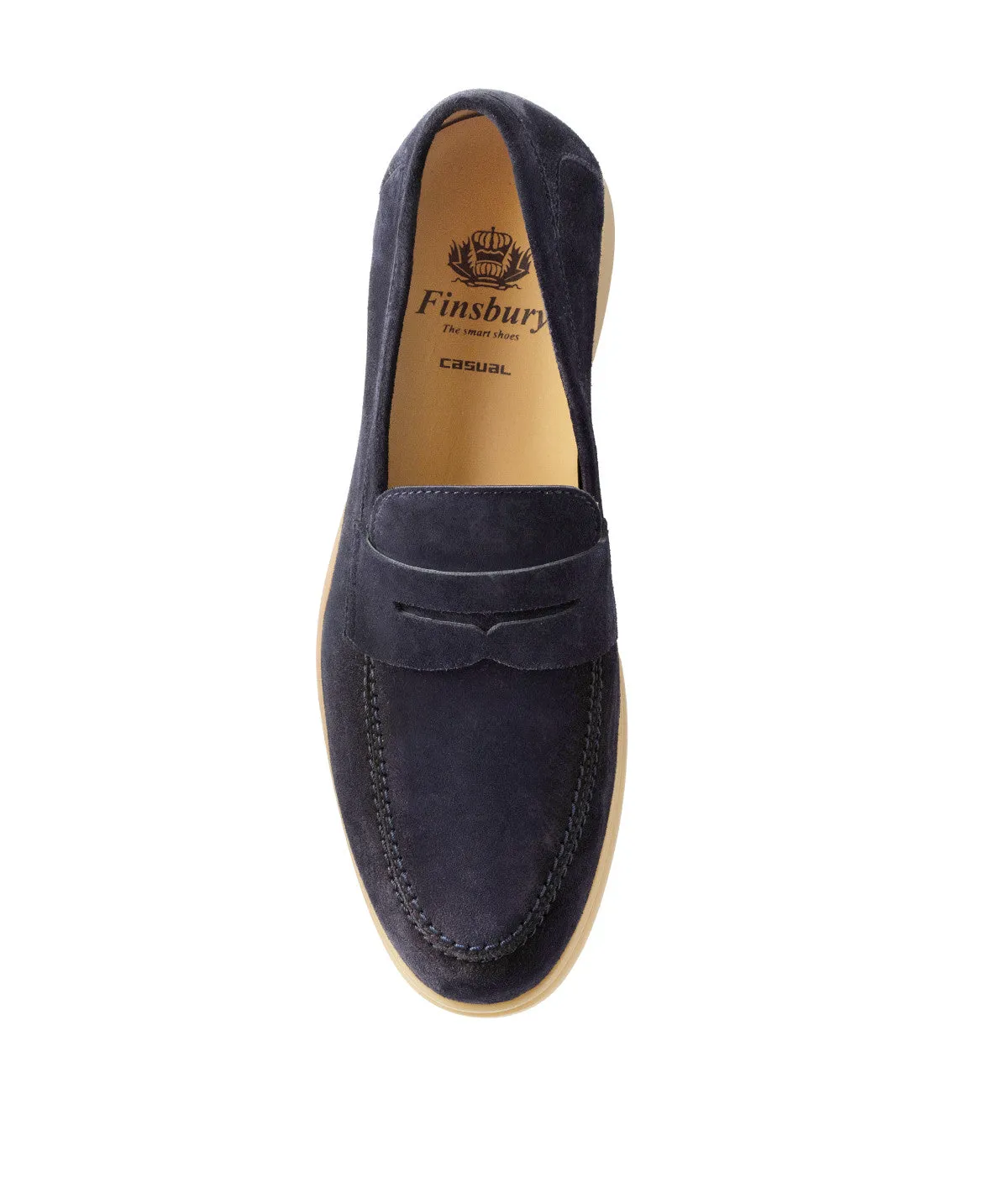 Finsbury Portobello loafer navy suède