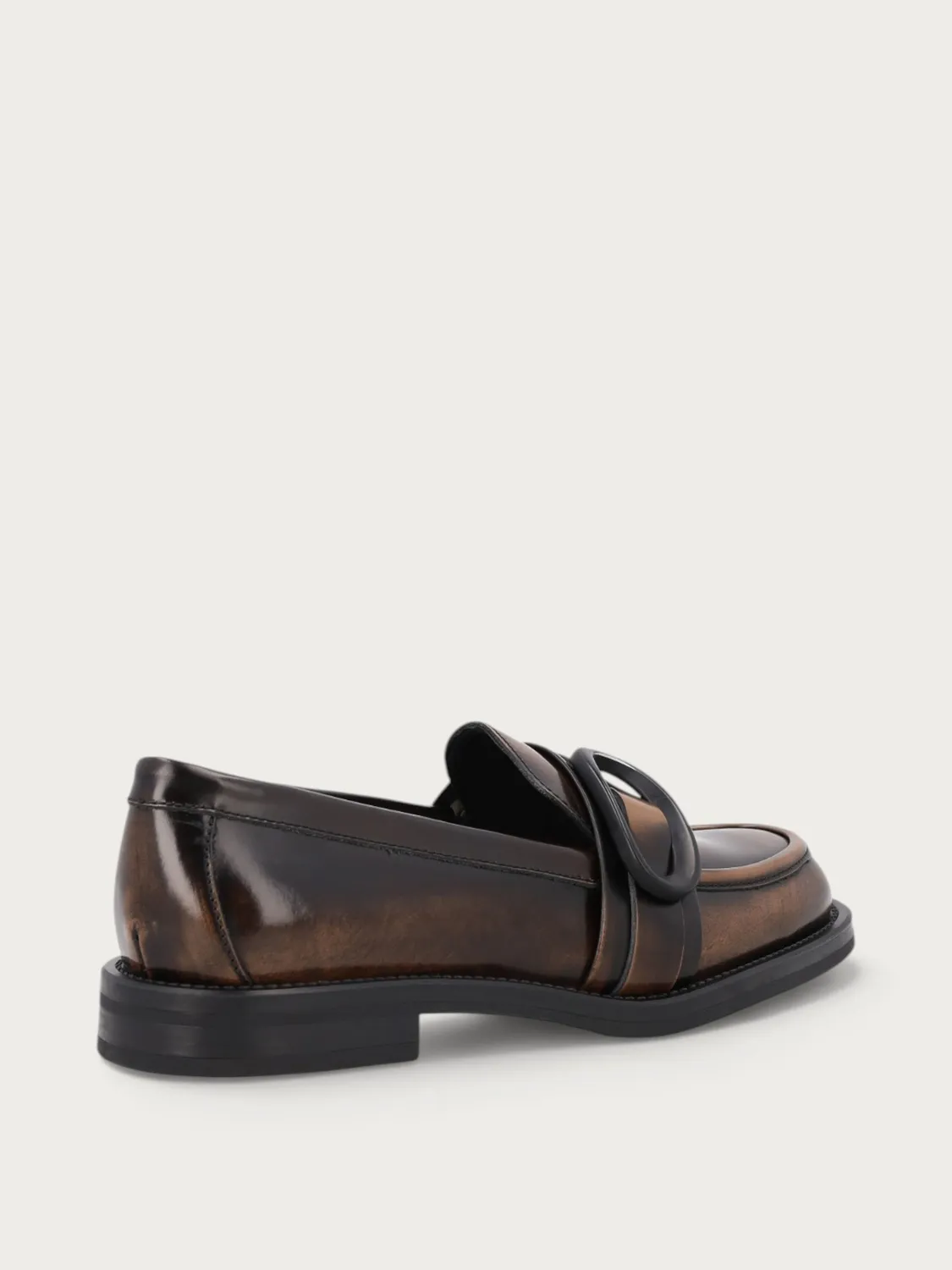 Frau Verona loafers leer bruin gesp dames