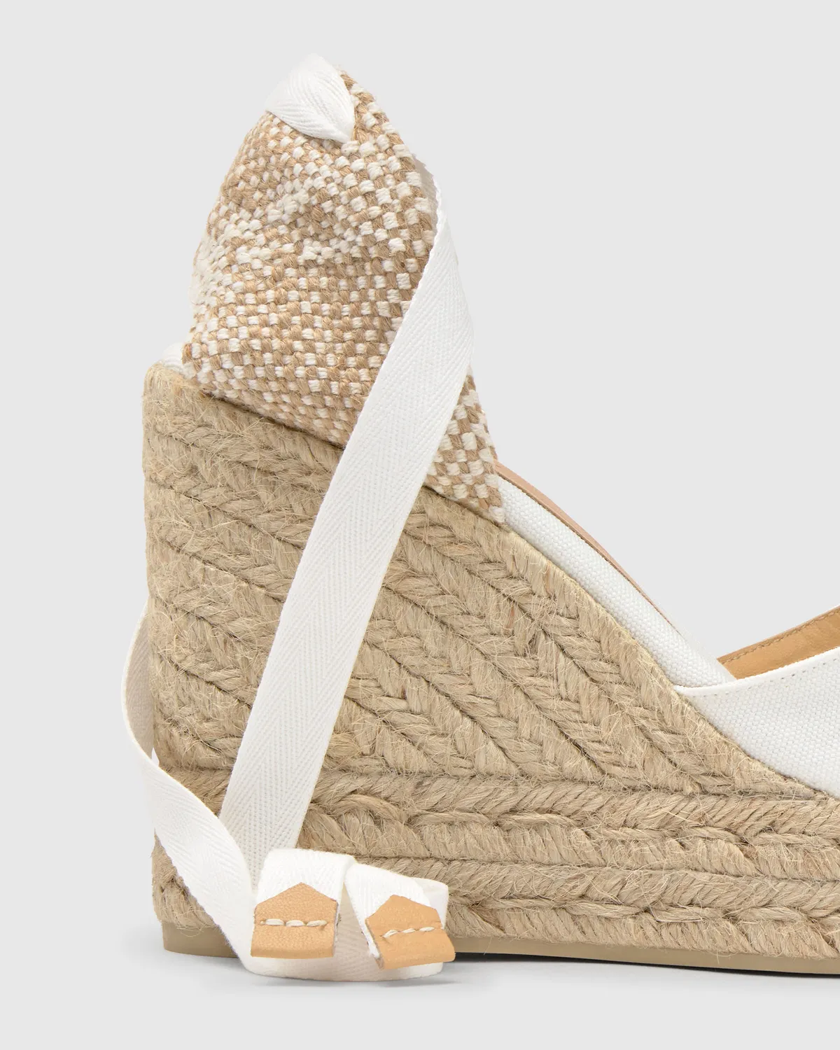 Castaner Chiara 8ED 001 espadrille sleehak wit 11 cm