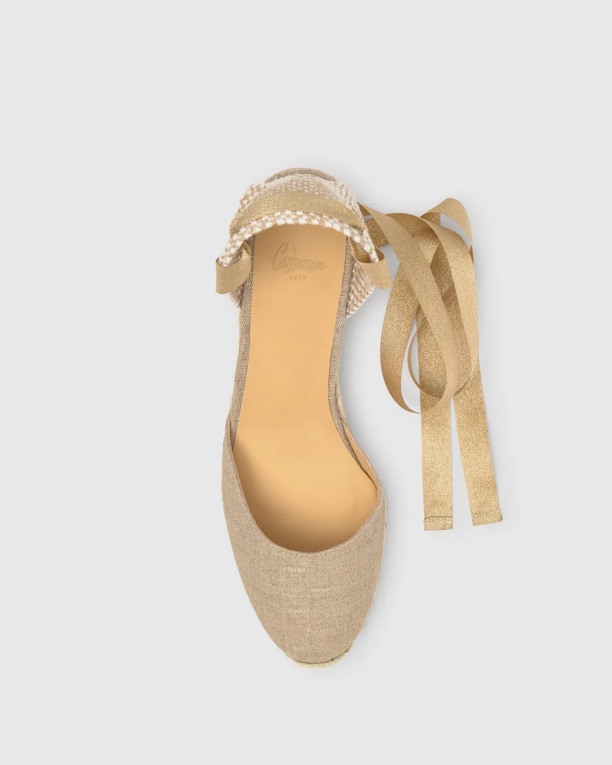Castaner Carina 6/290 espadrilles goud metallic linnen