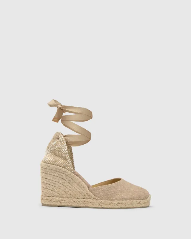 Castaner Carina 8 002 espadrilles zand canvas 9 cm