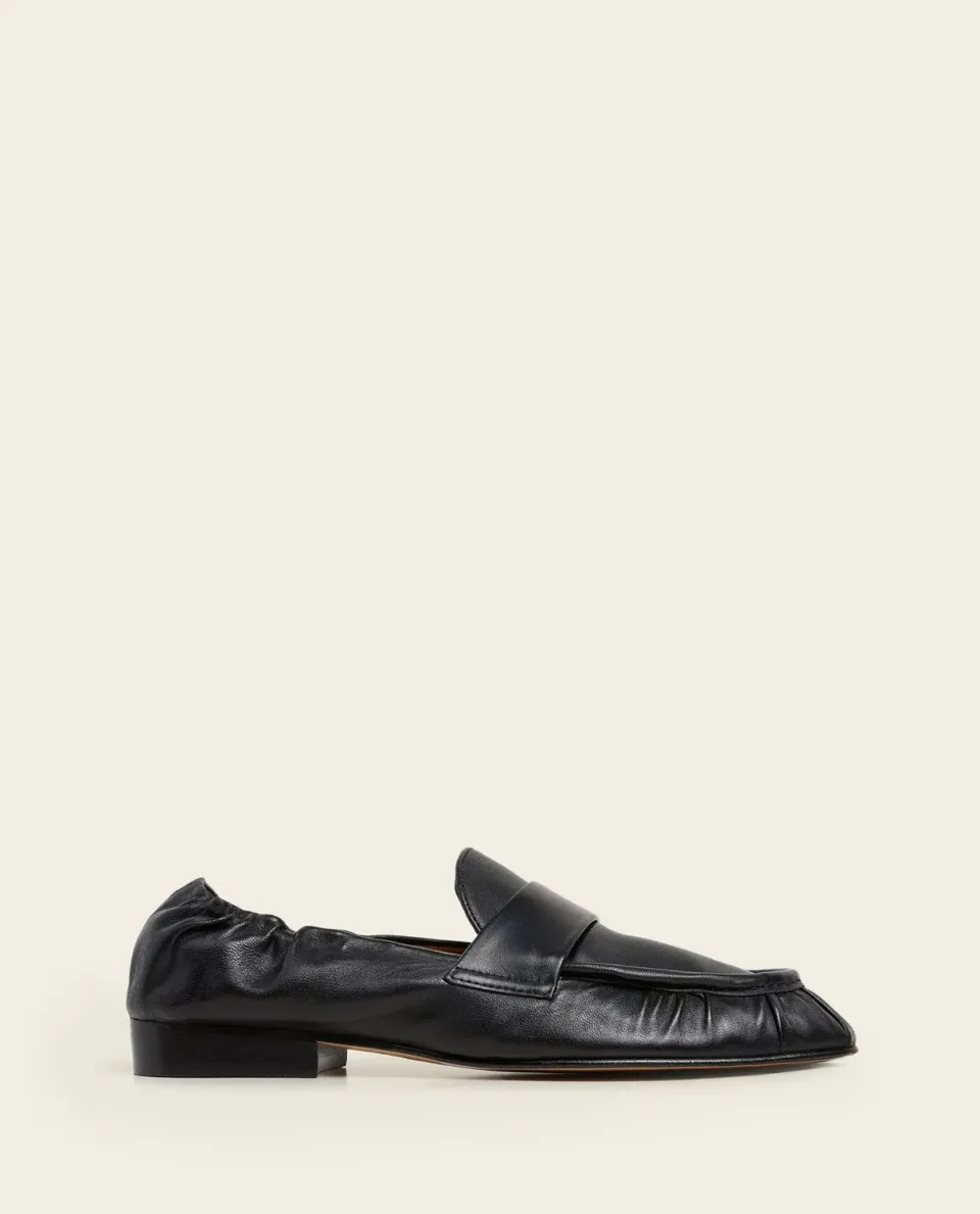 Flattered Samoa Leather Black loafers zwart leer