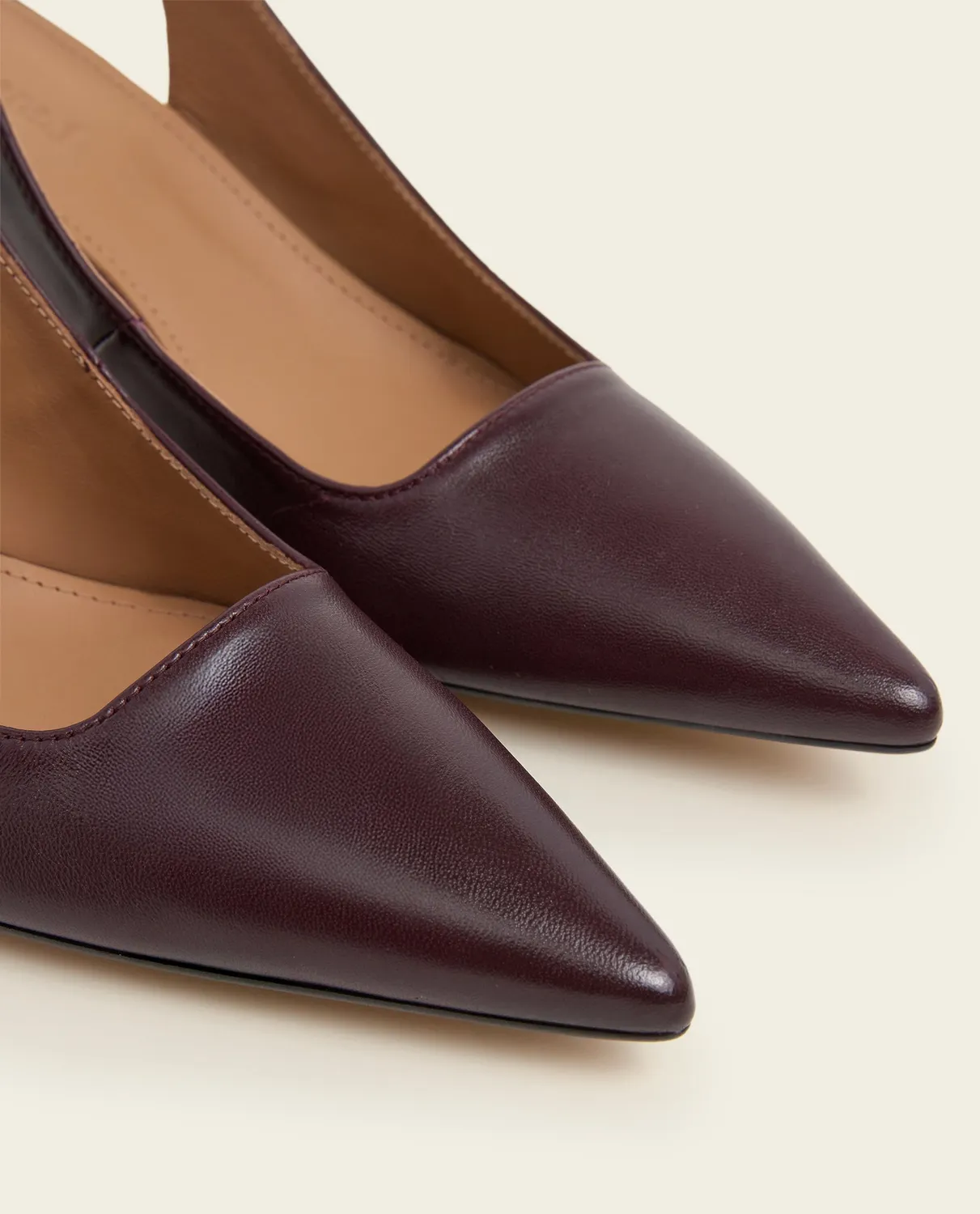 Flattered Franchesca pumps bordeaux leer slingback