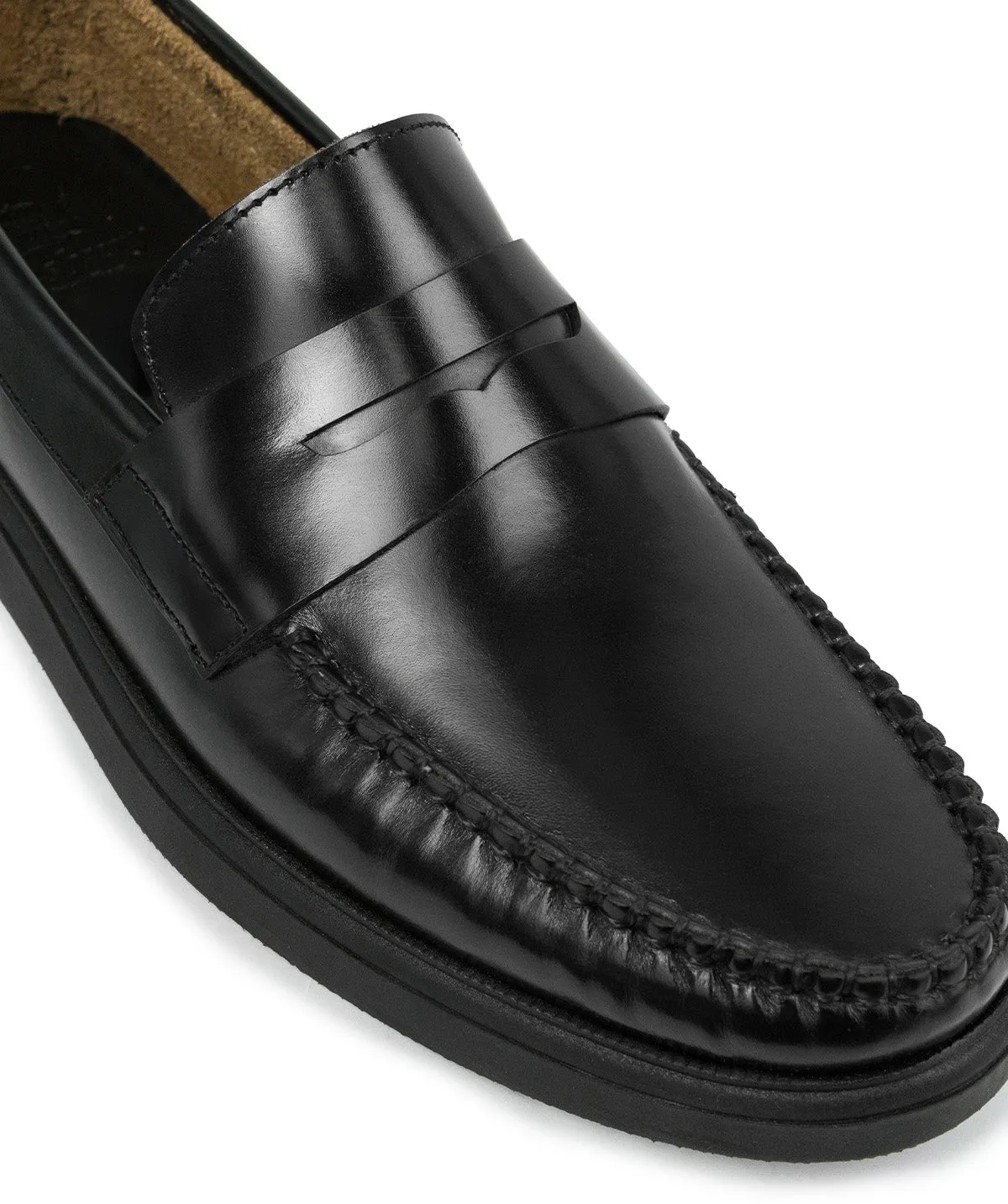 Finsbury EDUARDO zwarte loafers glad leer rubber zool
