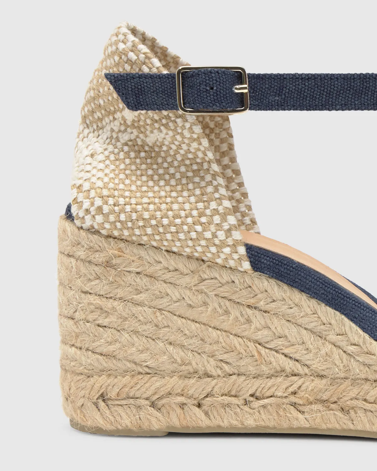Castaner Carol 6/002 espadrilles blauw sleehak 7 cm
