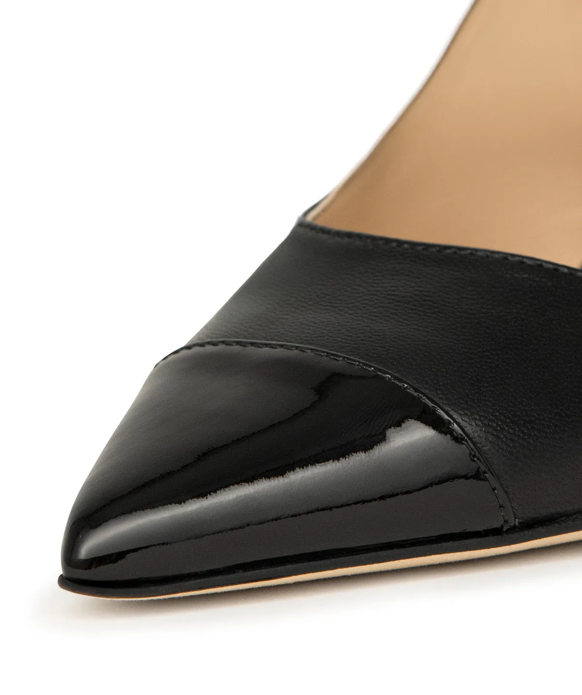 Finsbury Capri pumps zwart leer met foamzool