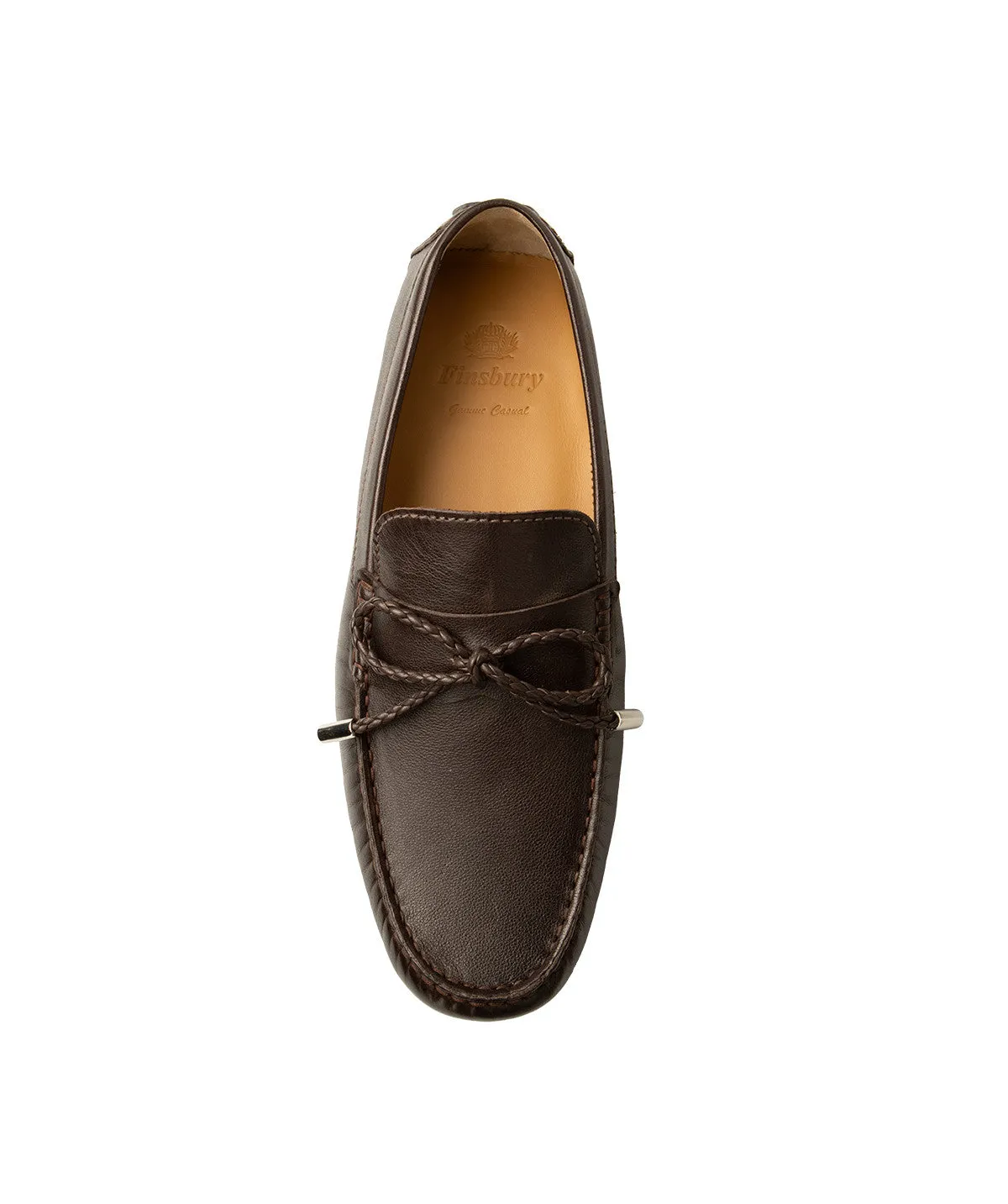 Finsbury Marbella loafer bruin generfd leer