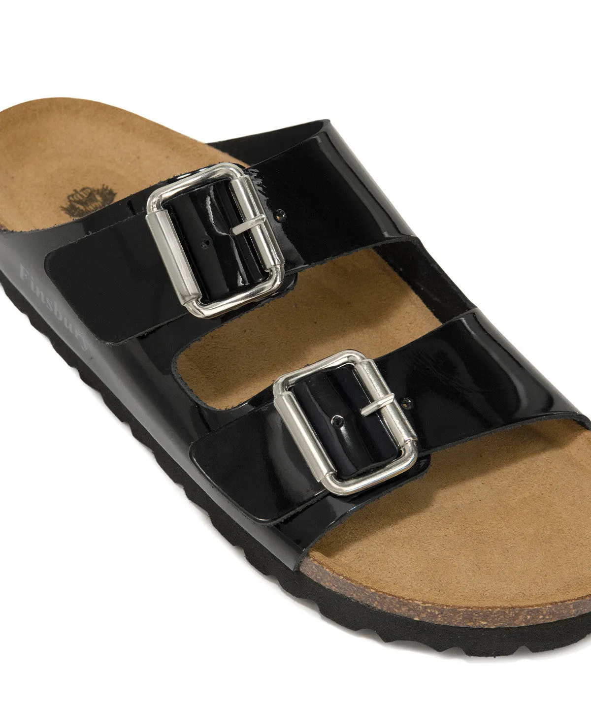 Finsbury Aurelie sandalen zwart lak casual chic