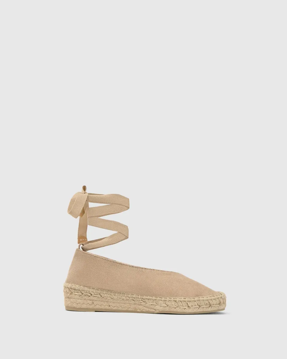 Castaner Gea/2/002 ballerina's sand katoen 4 cm
