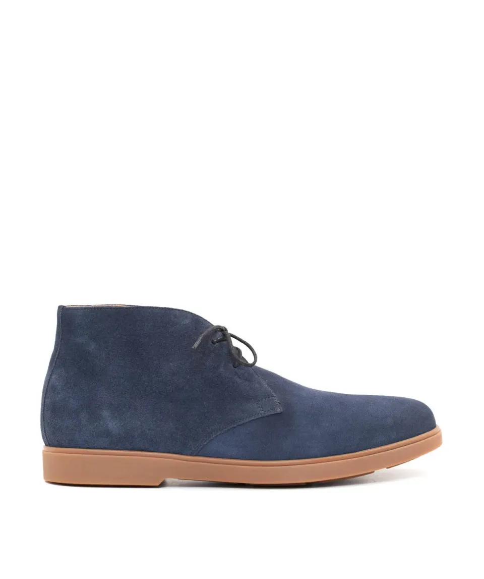 Finsbury Sahara enkellaarzen blauw suède 2-gaats