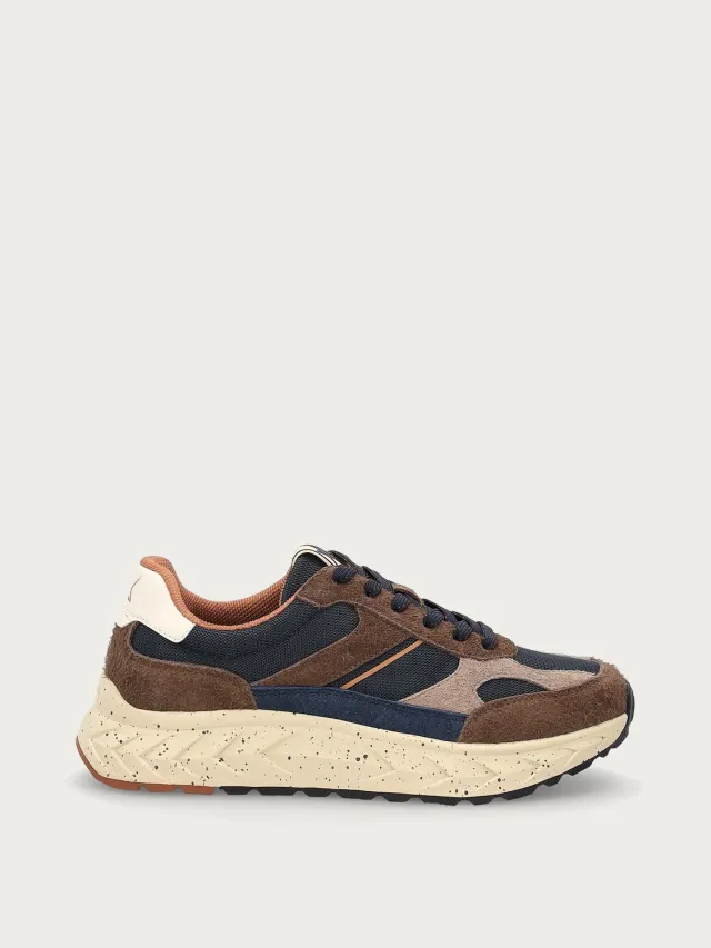 Frau Cross Hybrid sneakers blauw bruin Cordura