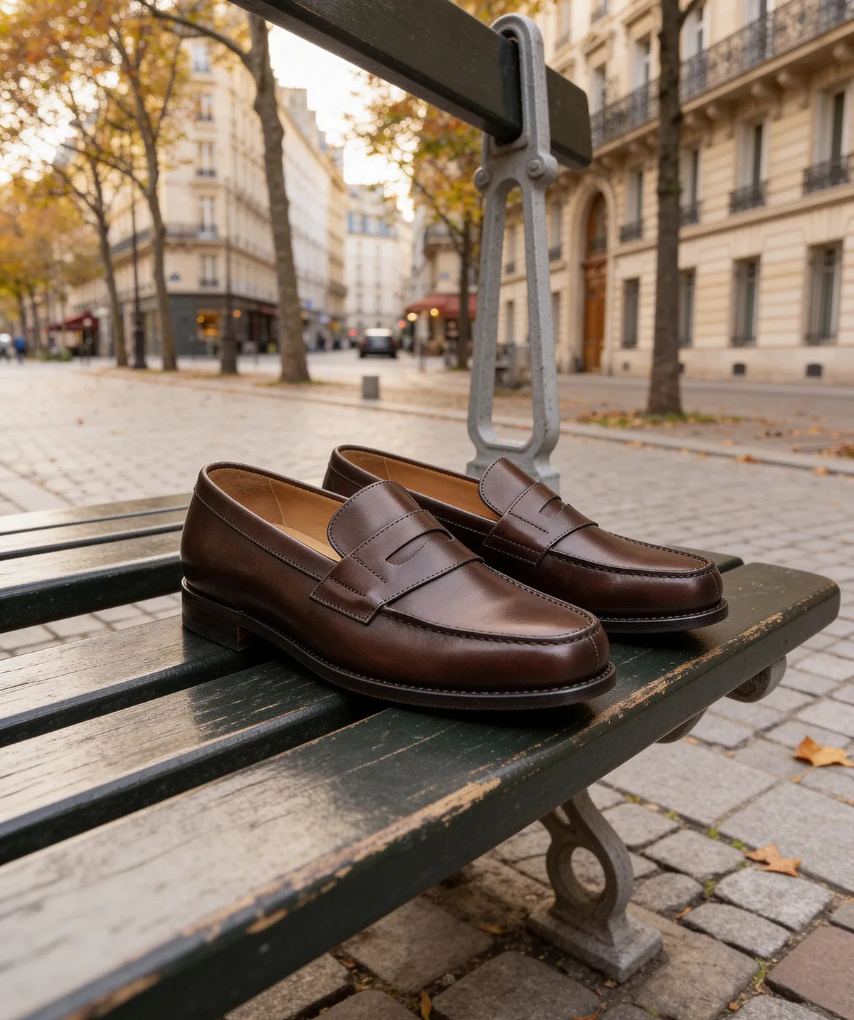 Finsbury COLLEGE 1986 loafer donkerbruin leer mocassin