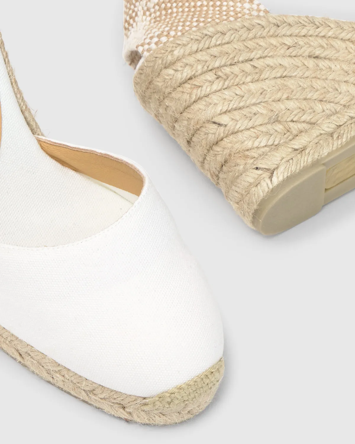 Castaner Carina/8/001 espadrilles wit katoen 9cm