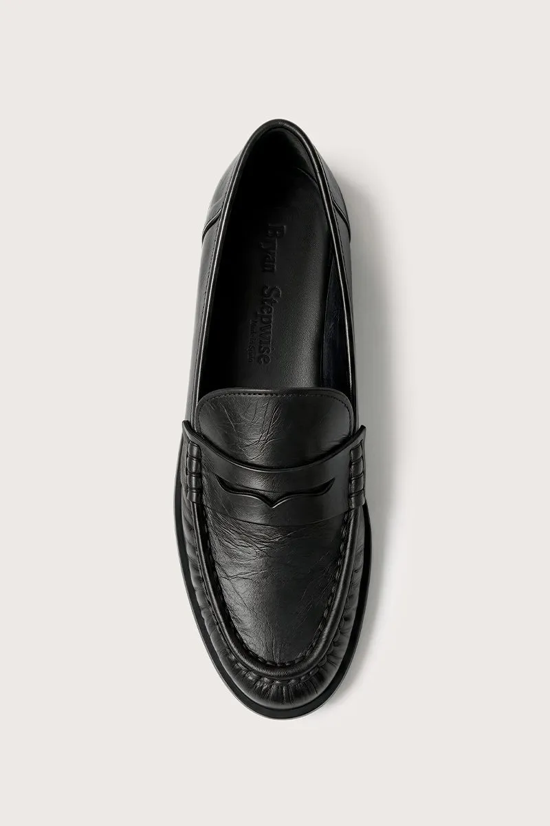 Bryan Stepwise Cami mocassins terra negro leer