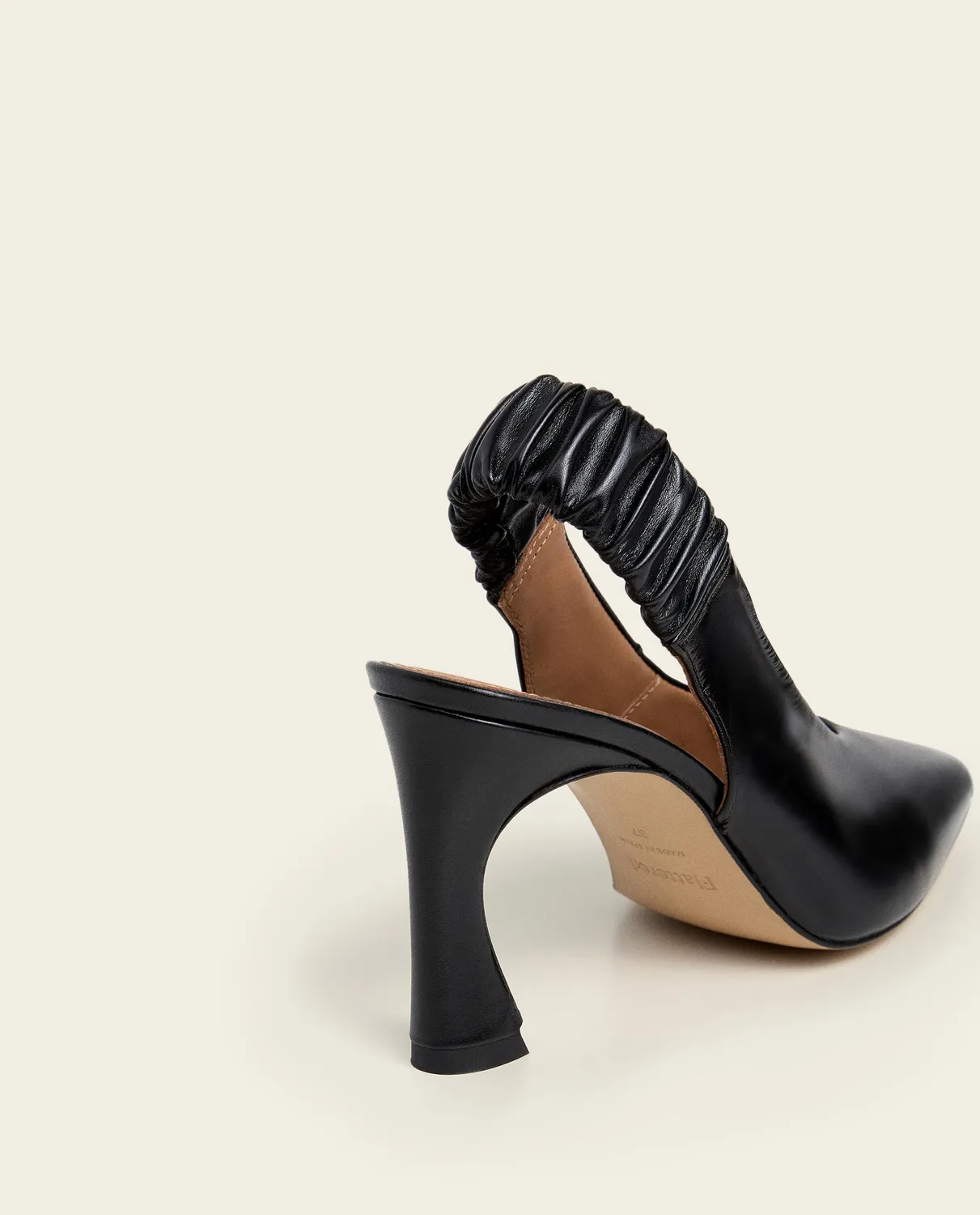 Flattered Lilian slingback pumps zwart leer hoge hak
