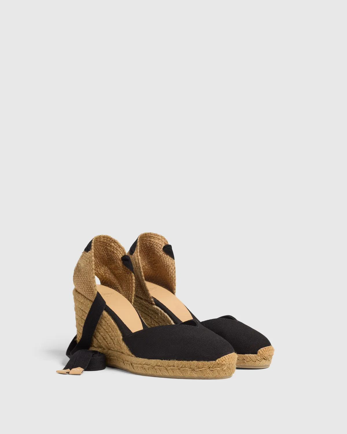 Castaner Chiara T/8/001 sleehakken zwart canvas