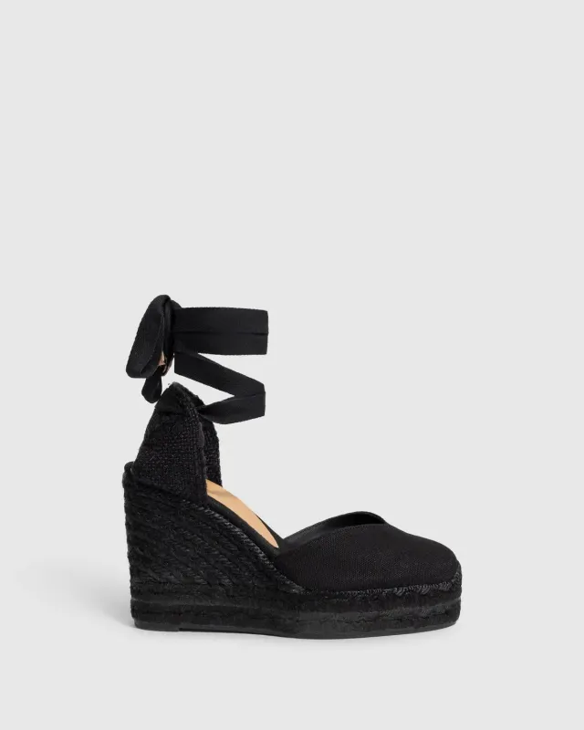 Castaner Chiara C/8ED/001 espadrilles zwart canvas