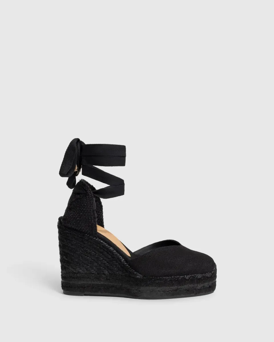 Castaner Chiara C/8ED/001 espadrilles zwart canvas