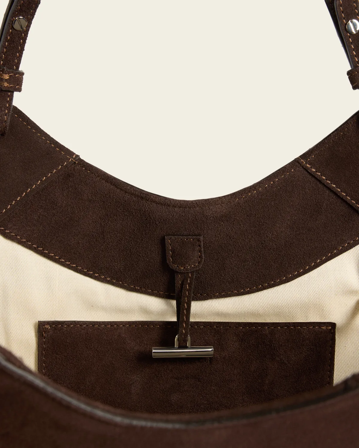 Flattered Dilba Mini Tote schoudertas bruin suède
