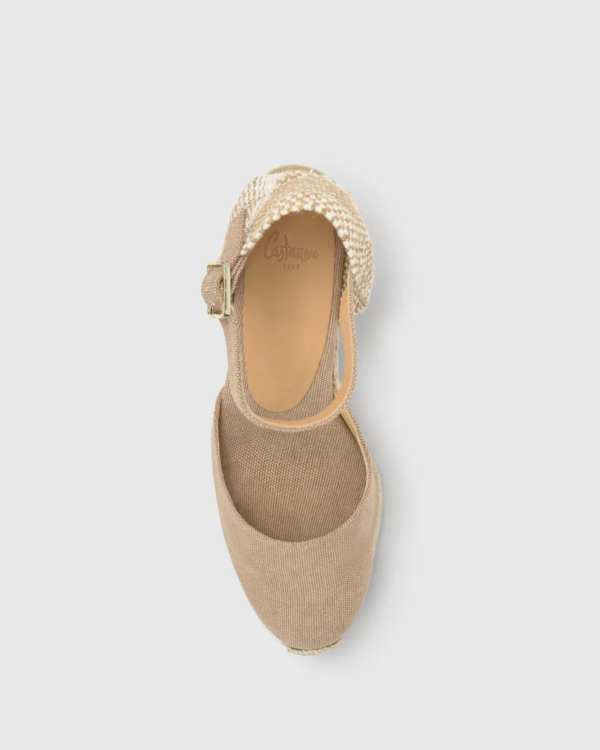Castaner Carol 6 002 sleehak espadrille sand katoen