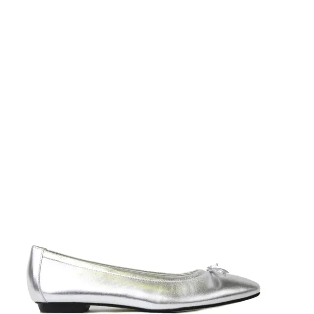 Donelli Instappers 2279 ballerina’s zilver met strik