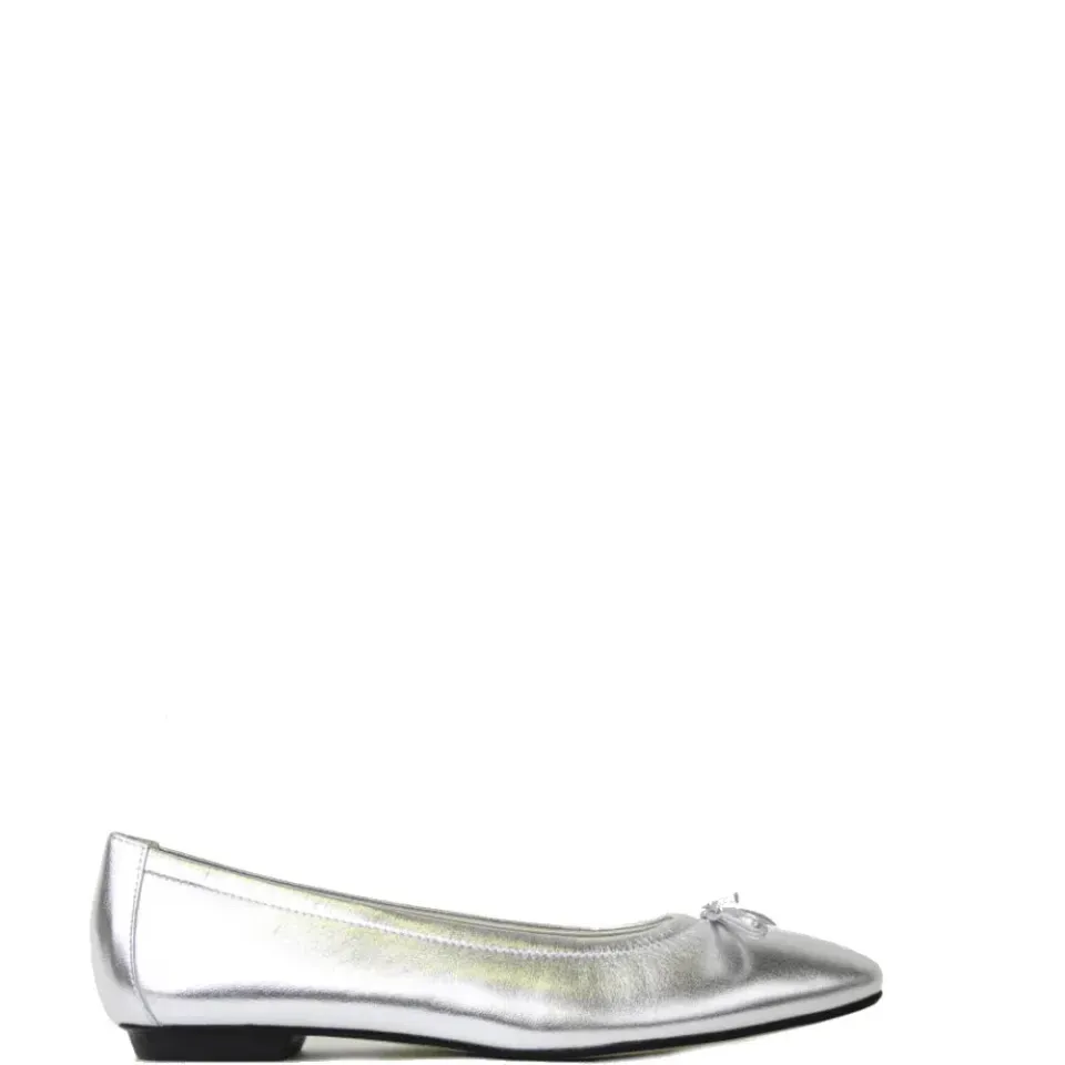 Donelli Instappers 2279 ballerina’s zilver met strik