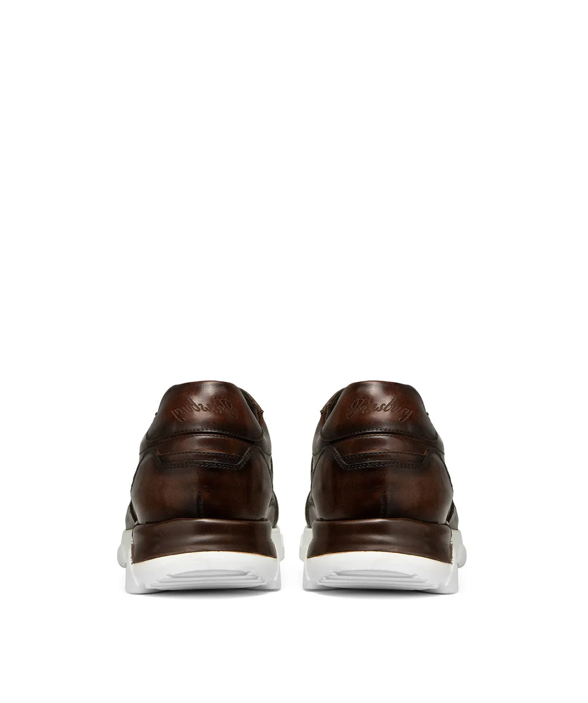 Finsbury Paolo sneakers bruin patina leer