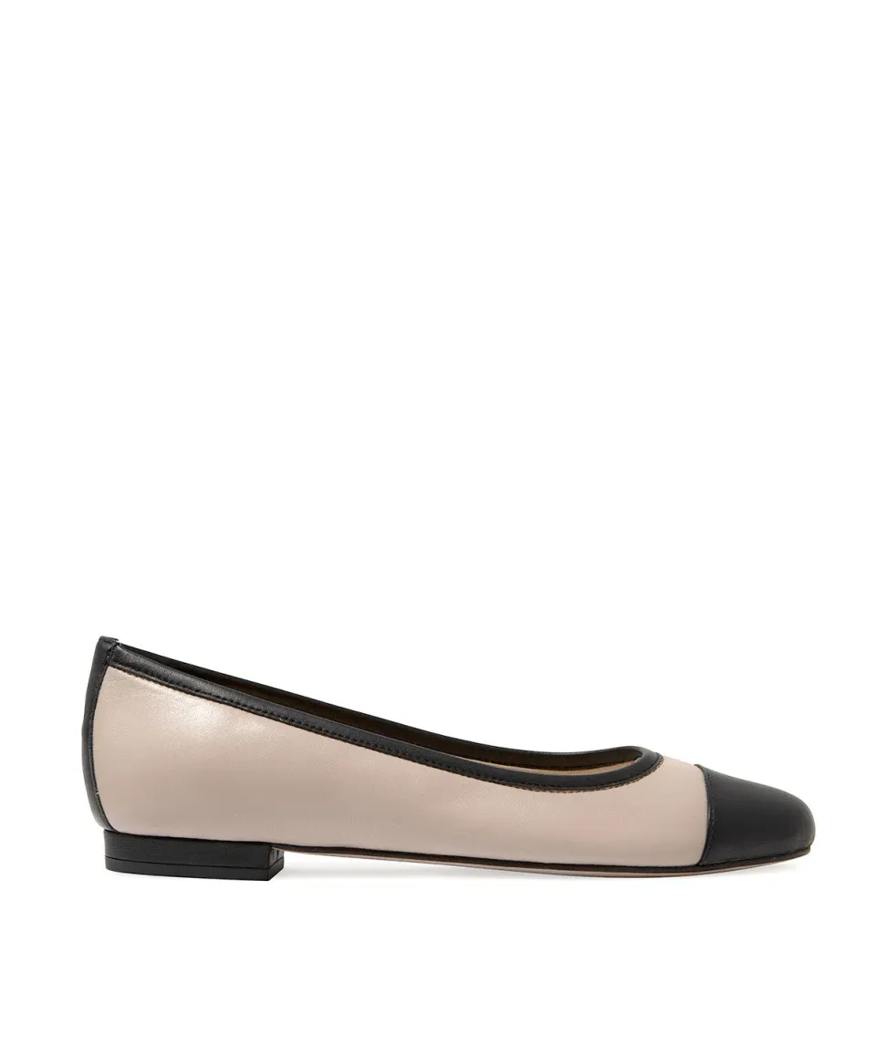 Finsbury Lucie leren ballerina's beige
