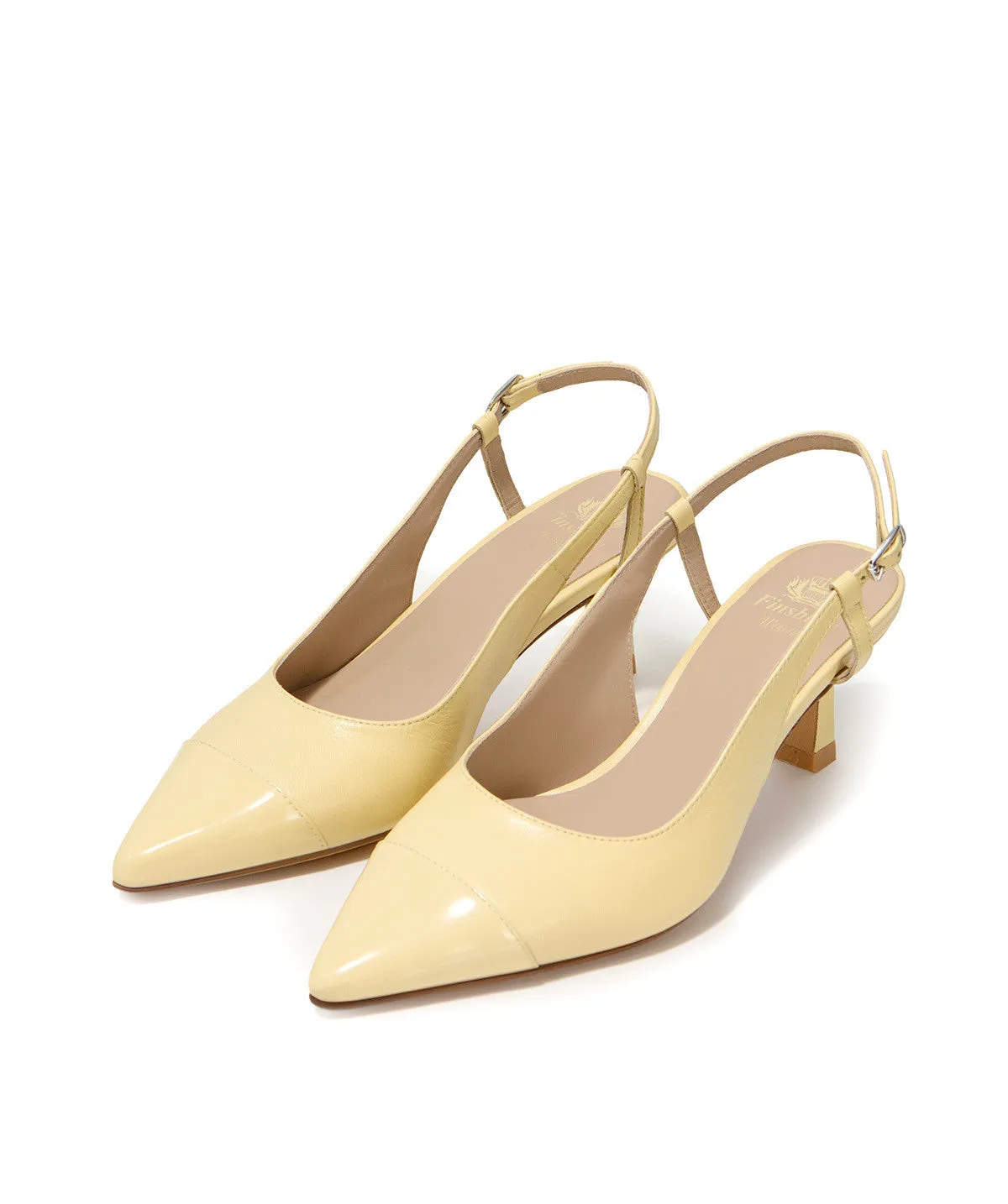 Finsbury Capri Pumps Citroengeel Leer Dames