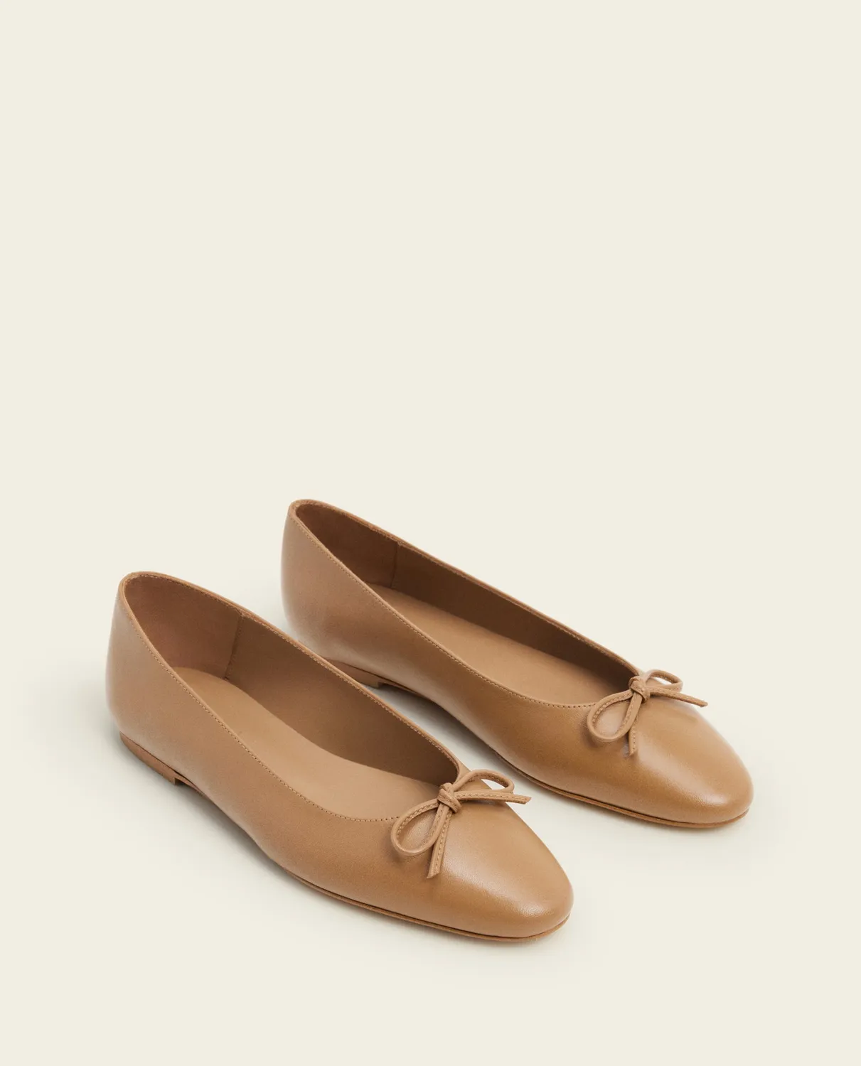 Flattered Bodil ballerina's cognac leer strik