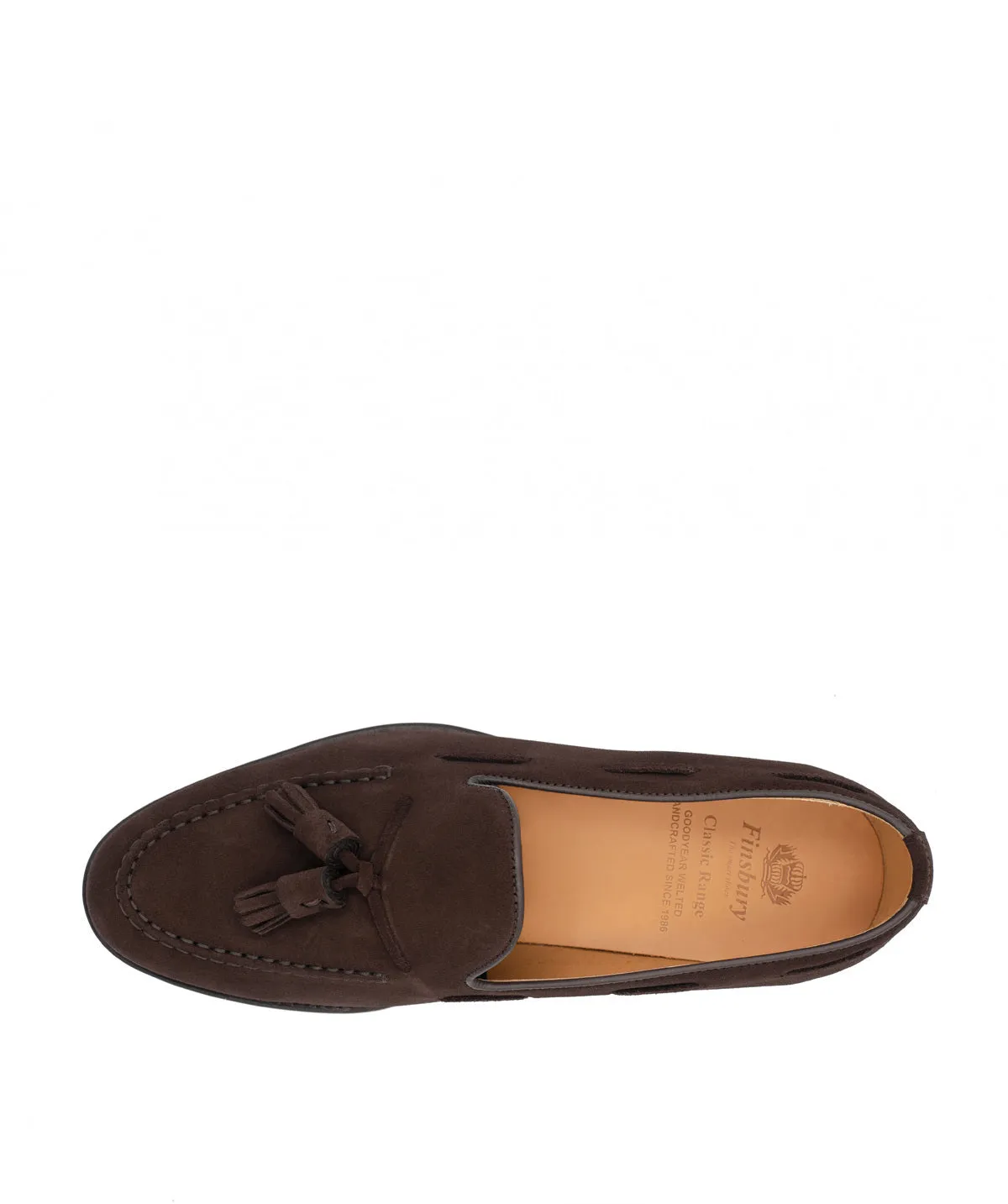 Finsbury OLDEN bruine loafers suède instap