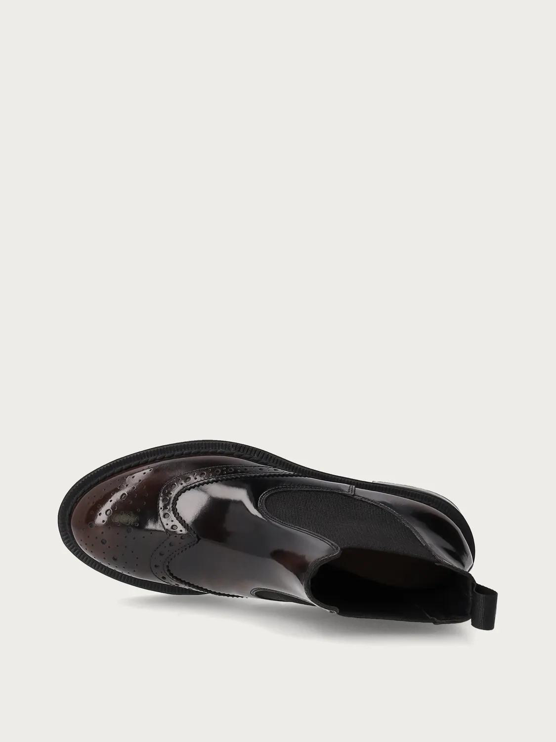 Frau Verona Brit chelseaboots rookbruin leer