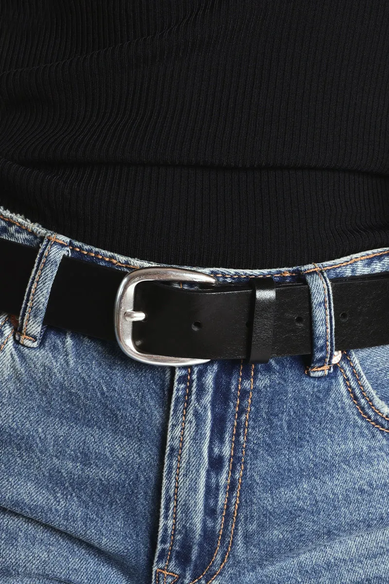 Bryan Stepwise Framé riem zwart leer